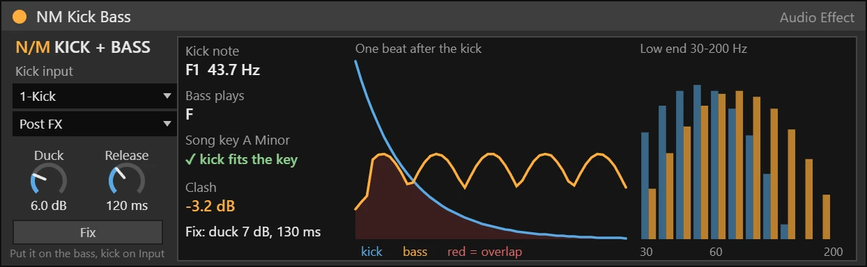 NM Kick Bass Max for Live device working on a track