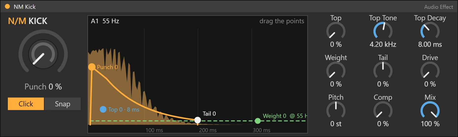 NM Kick Max for Live device working on a track