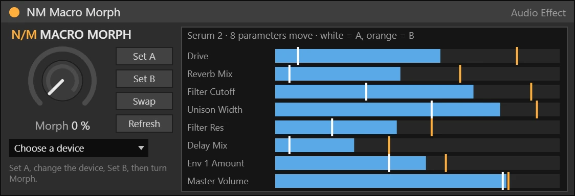 NM Macro Morph Max for Live device