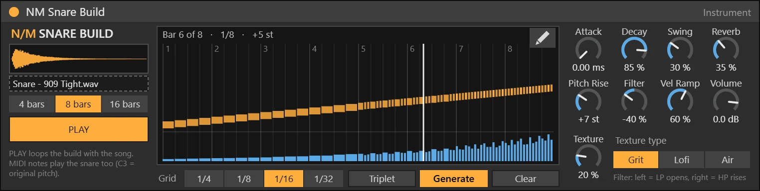 NM Snare Build Max for Live device