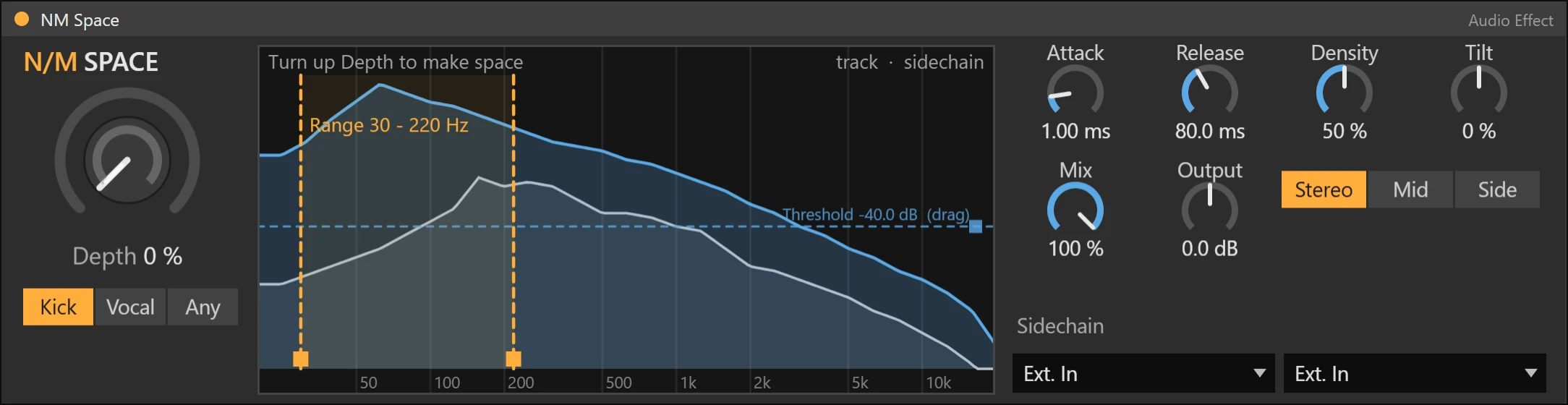 NM Space Max for Live device working on a track