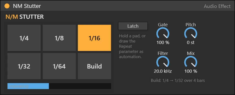 NM Stutter Max for Live device working on a track